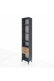 Arges Dolap 4 Raflı 2 Çekmeceli 44x30x221 Antrasit-Çam