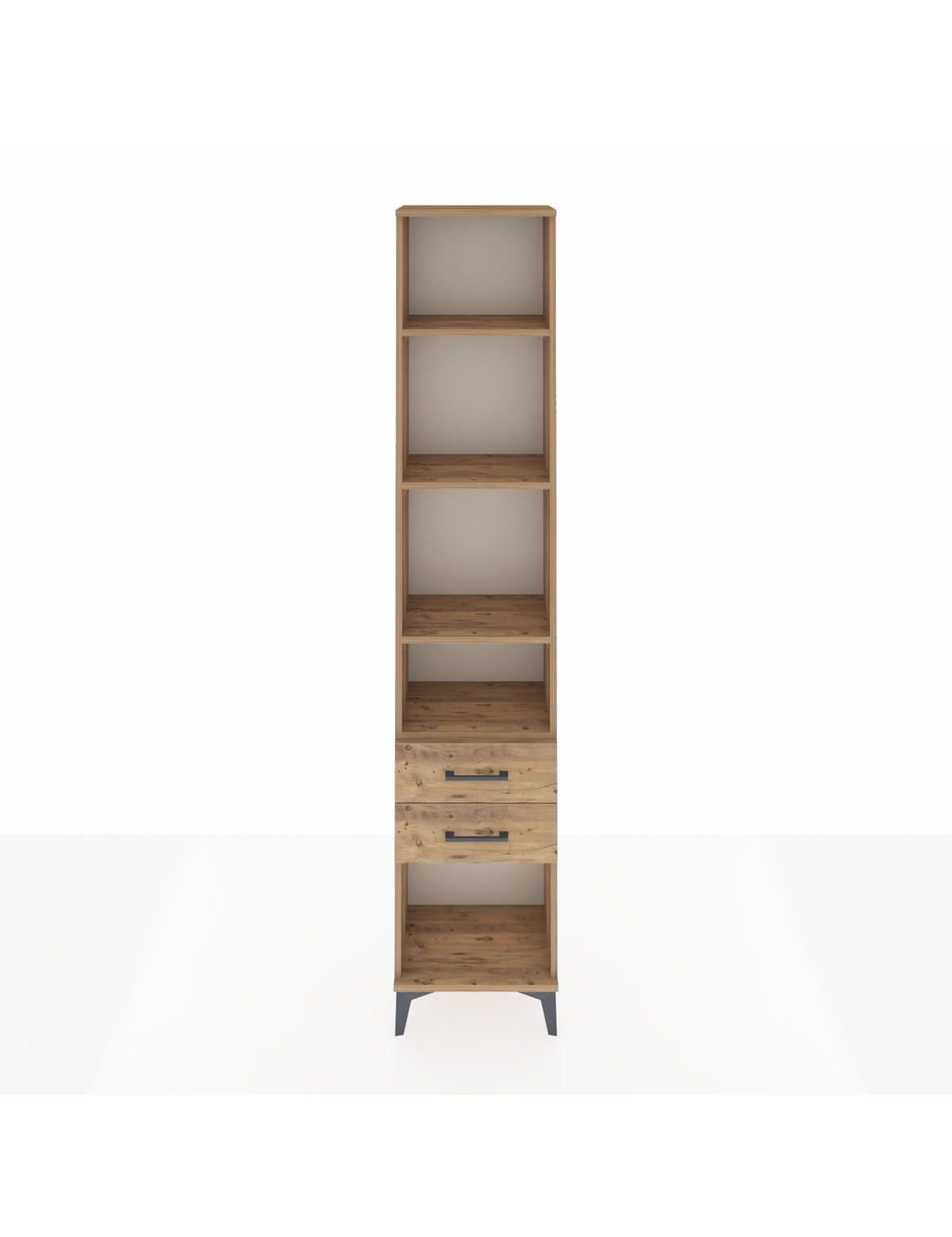 Arges Dolap 4 Raflı 2 Çekmeceli 44x30x221 Çam-Çam