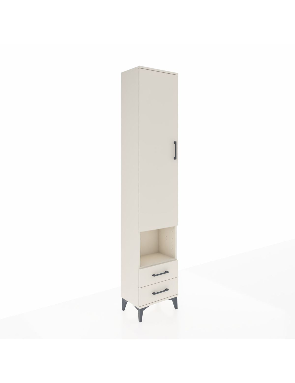 Arges Dolap 3 Raflı 2 Çekmeceli Tek Askılı 44x30x221 Aytaşı-Aytaşı