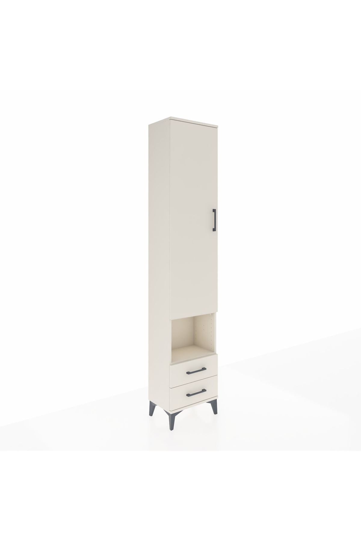 Arges Dolap 3 Raflı 2 Çekmeceli Tek Askılı 44x30x221 Aytaşı-Aytaşı