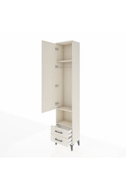 Arges Dolap 3 Raflı 2 Çekmeceli Tek Askılı 44x30x221 Aytaşı-Aytaşı