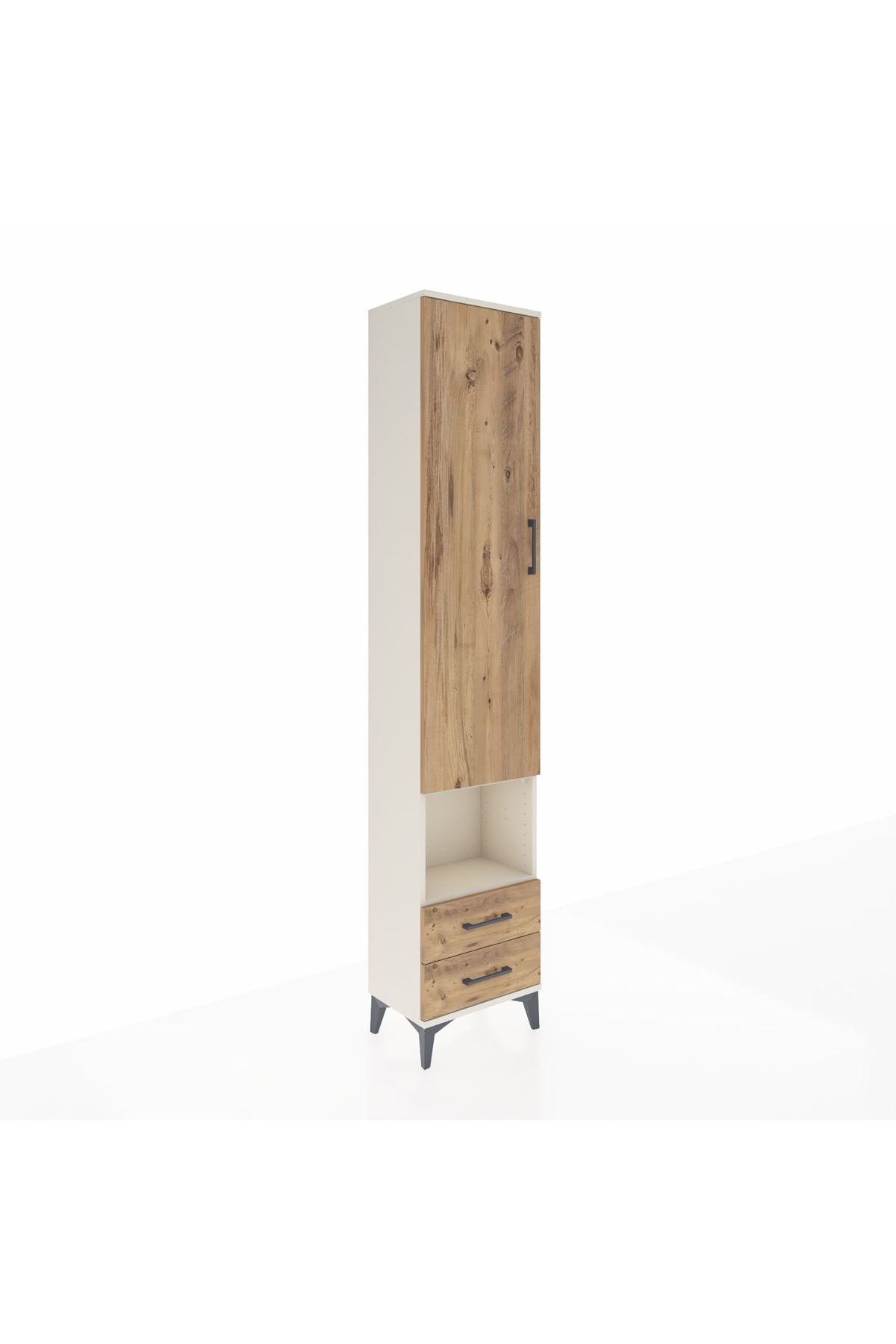 Arges Dolap 3 Raflı 2 Çekmeceli Tek Askılı 44x30x221 Aytaşı-Çam