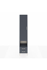 Arges Dolap 3 Raflı 2 Çekmeceli Tek Askılı 44x30x221 Antrasit-Antrasit