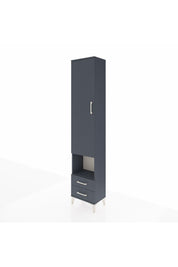 Arges Dolap 3 Raflı 2 Çekmeceli Tek Askılı 44x30x221 Antrasit-Antrasit