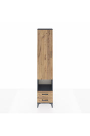 Arges Dolap 3 Raflı 2 Çekmeceli Tek Askılı 44x30x221 Antrasit-Çam