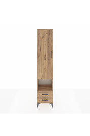 Arges Dolap 3 Raflı 2 Çekmeceli Tek Askılı 44x30x221 Çam-Çam