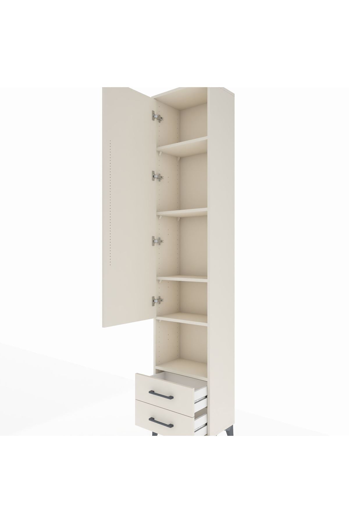 Arges Dolap 5 Raflı 2 Çekmeceli Tek Kapaklı 44x30x221 Aytaşı-Aytaşı