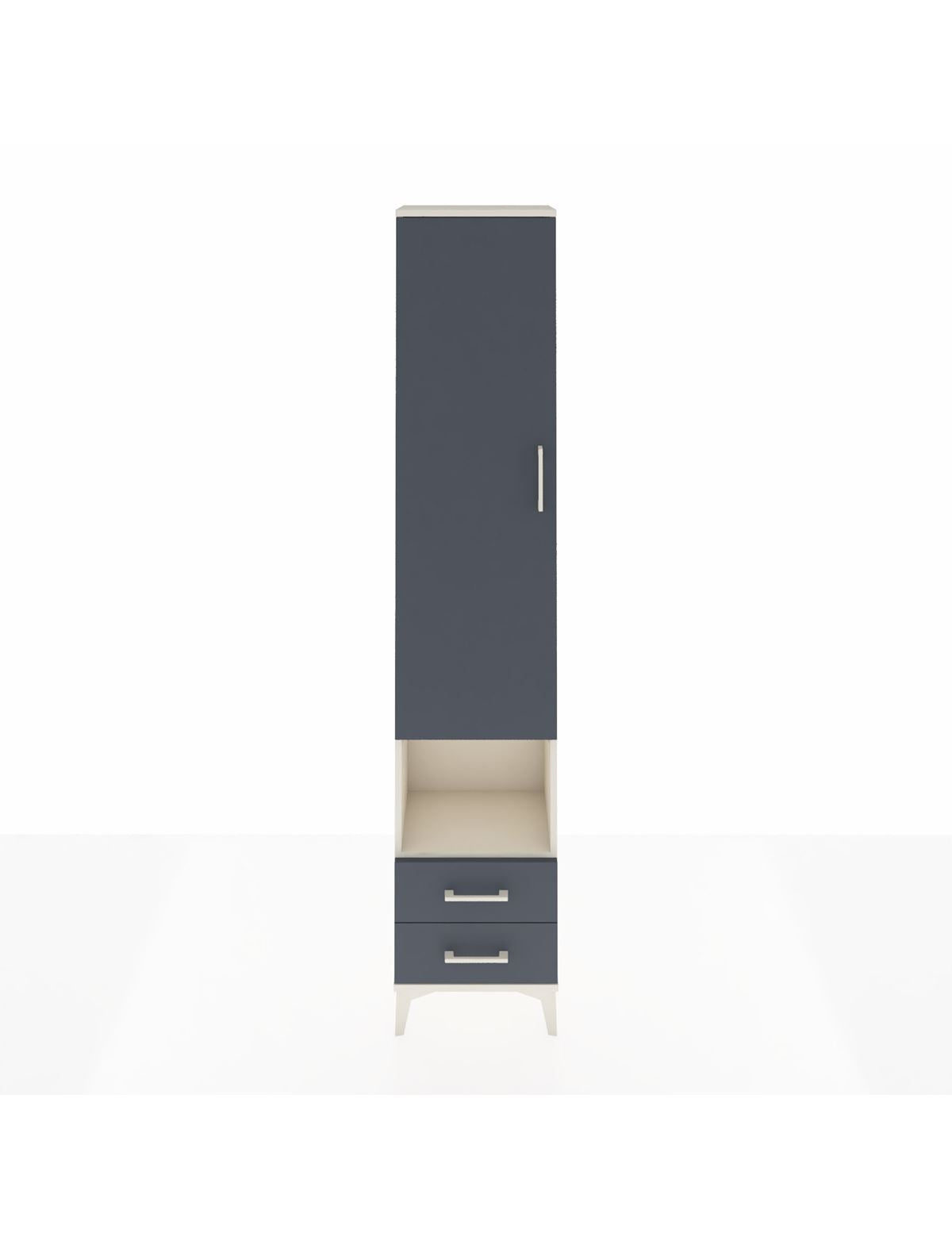 Arges Dolap 5 Raflı 2 Çekmeceli Tek Kapaklı 44x30x221 Aytaşı-Antrasit