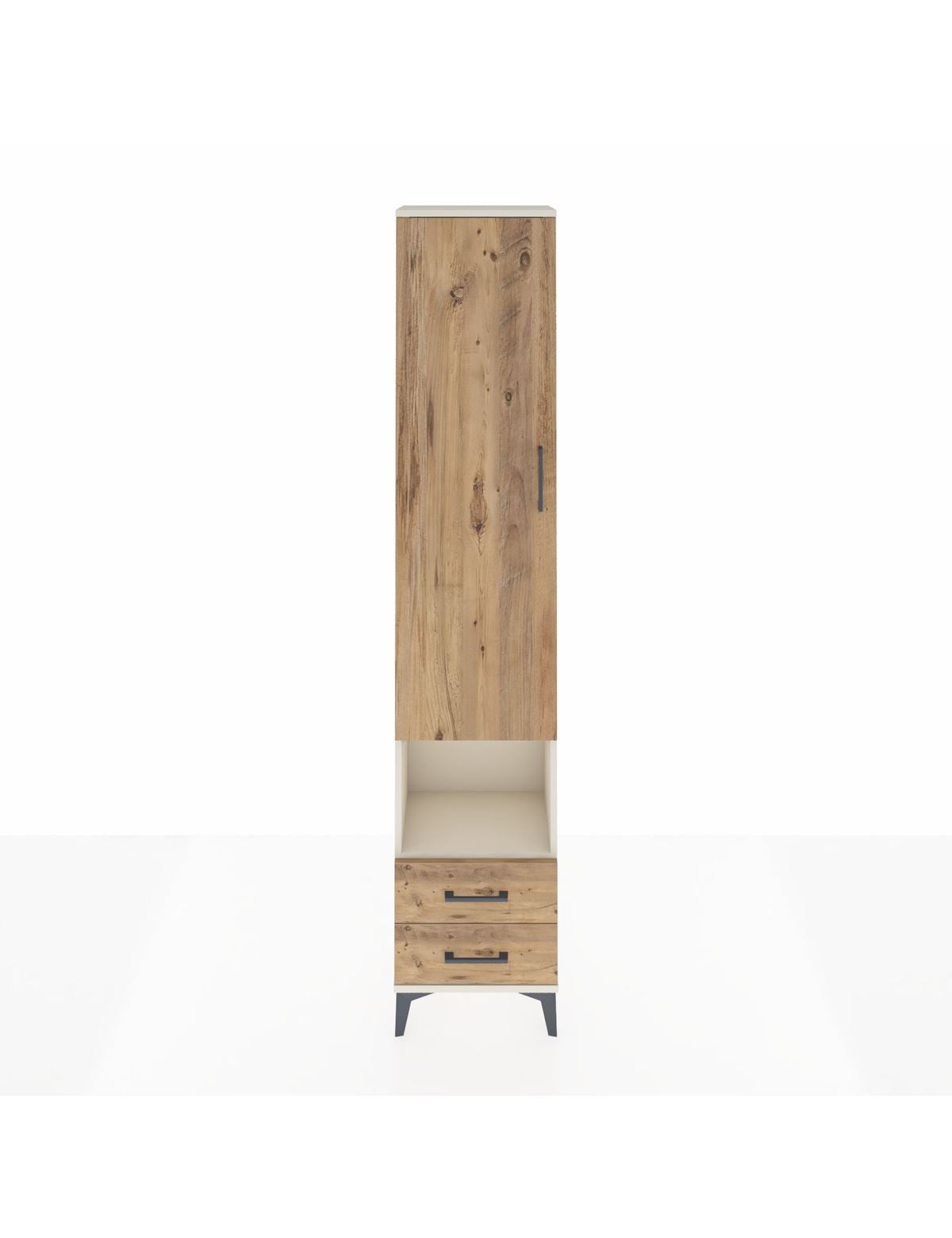 Arges Dolap 5 Raflı 2 Çekmeceli Tek Kapaklı 44x30x221 Aytaşı-Çam