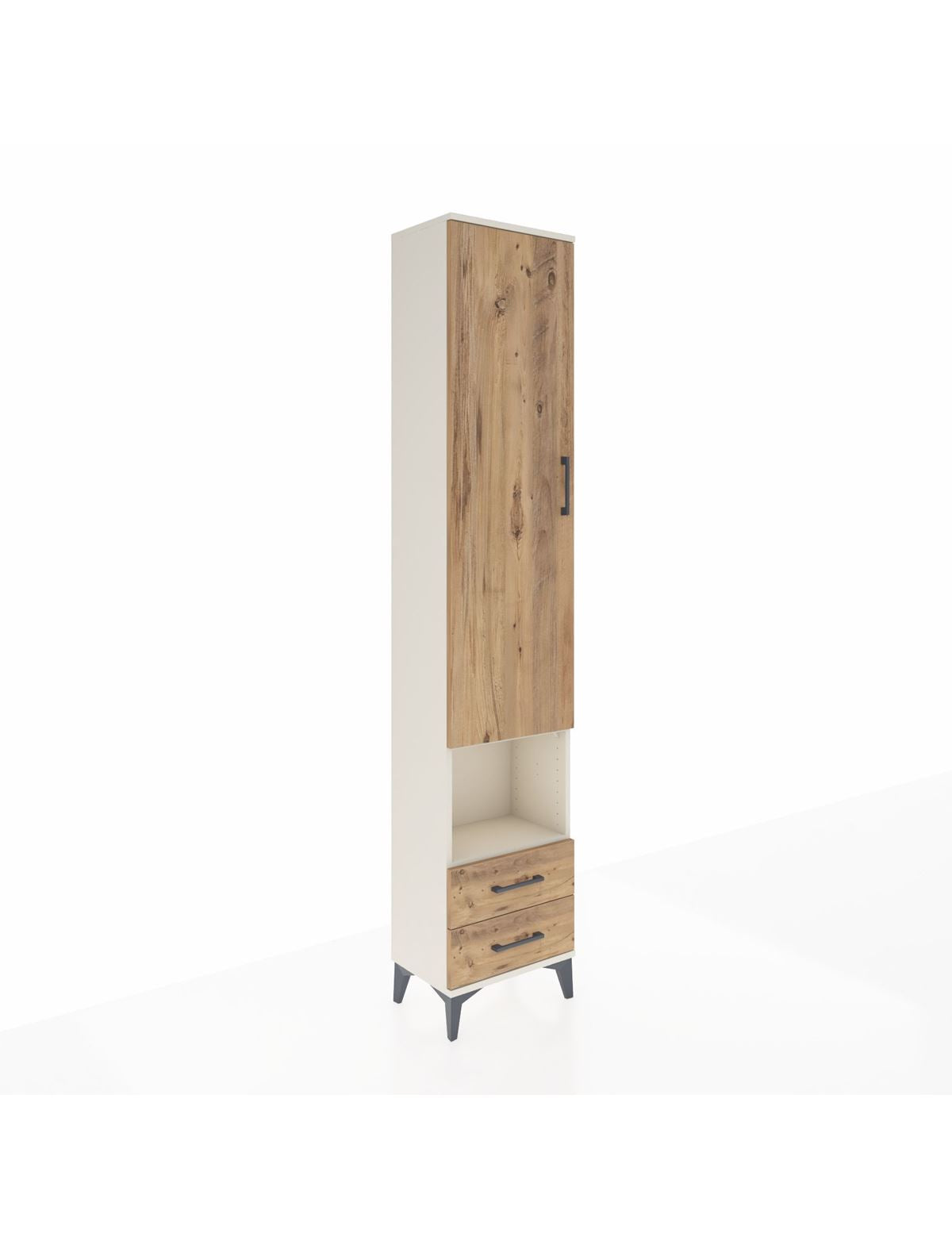 Arges Dolap 5 Raflı 2 Çekmeceli Tek Kapaklı 44x30x221 Aytaşı-Çam