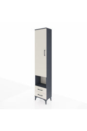 Arges Dolap 5 Raflı 2 Çekmeceli Tek Kapaklı 44x30x221 Antrasit-Aytaşı