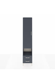 Arges Dolap 5 Raflı 2 Çekmeceli Tek Kapaklı 44x30x221 Antrasit-Antrasit