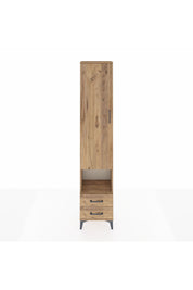 Arges Dolap 5 Raflı 2 Çekmeceli Tek Kapaklı 44x30x221 Çam-Çam