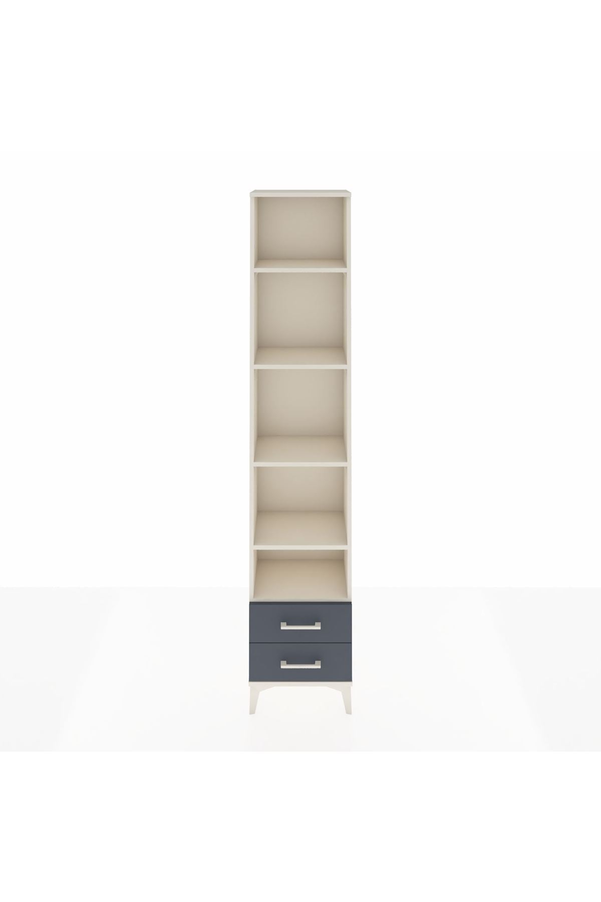 Arges Dolap 5 Raflı 2 Çekmeceli 44x30x221 Aytaşı-Antrasit