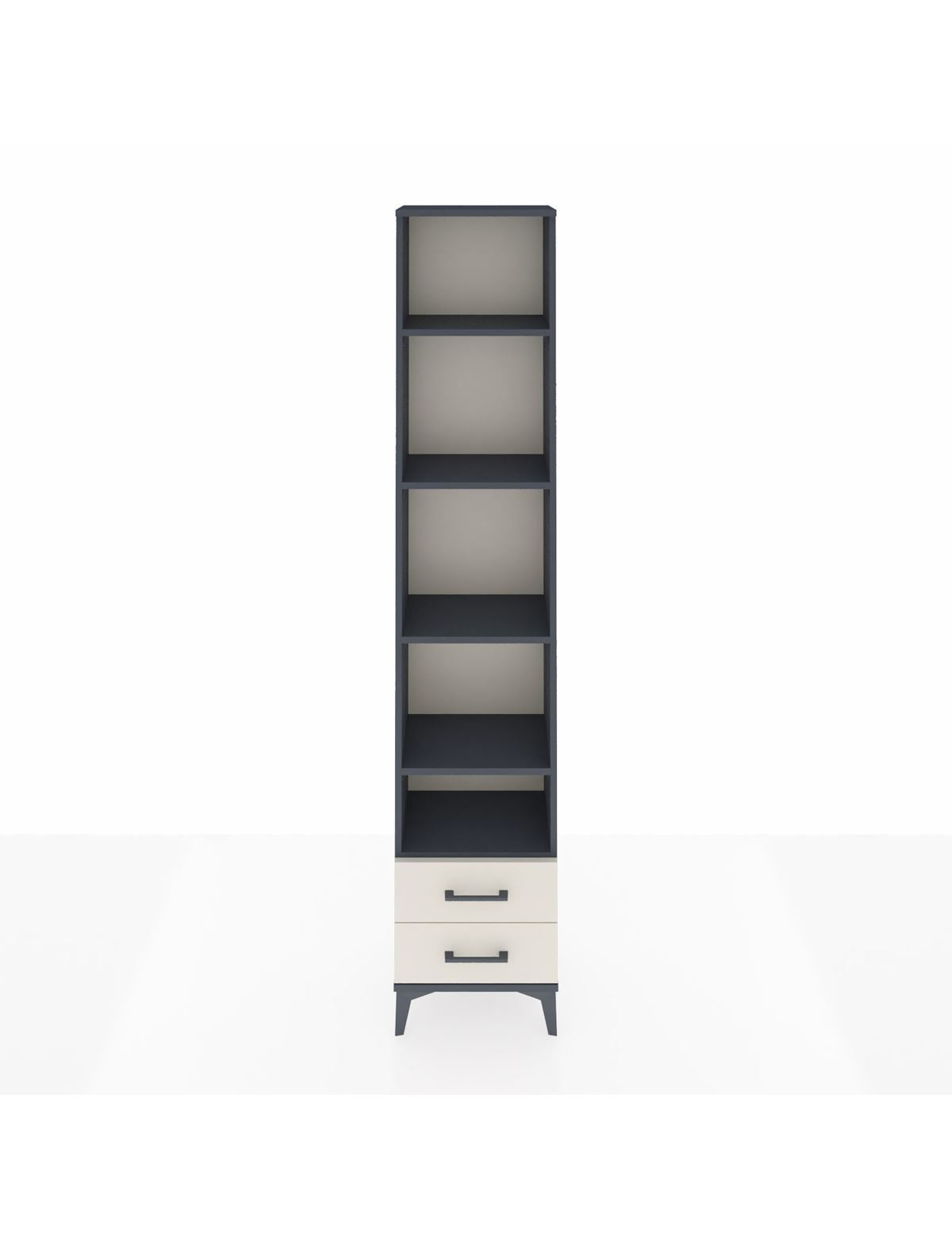 Arges Dolap 5 Raflı 2 Çekmeceli 44x30x221 Antrasit-Aytaşı