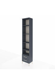 Arges Dolap 5 Raflı 2 Çekmeceli 44x30x221 Antrasit-Antrasit