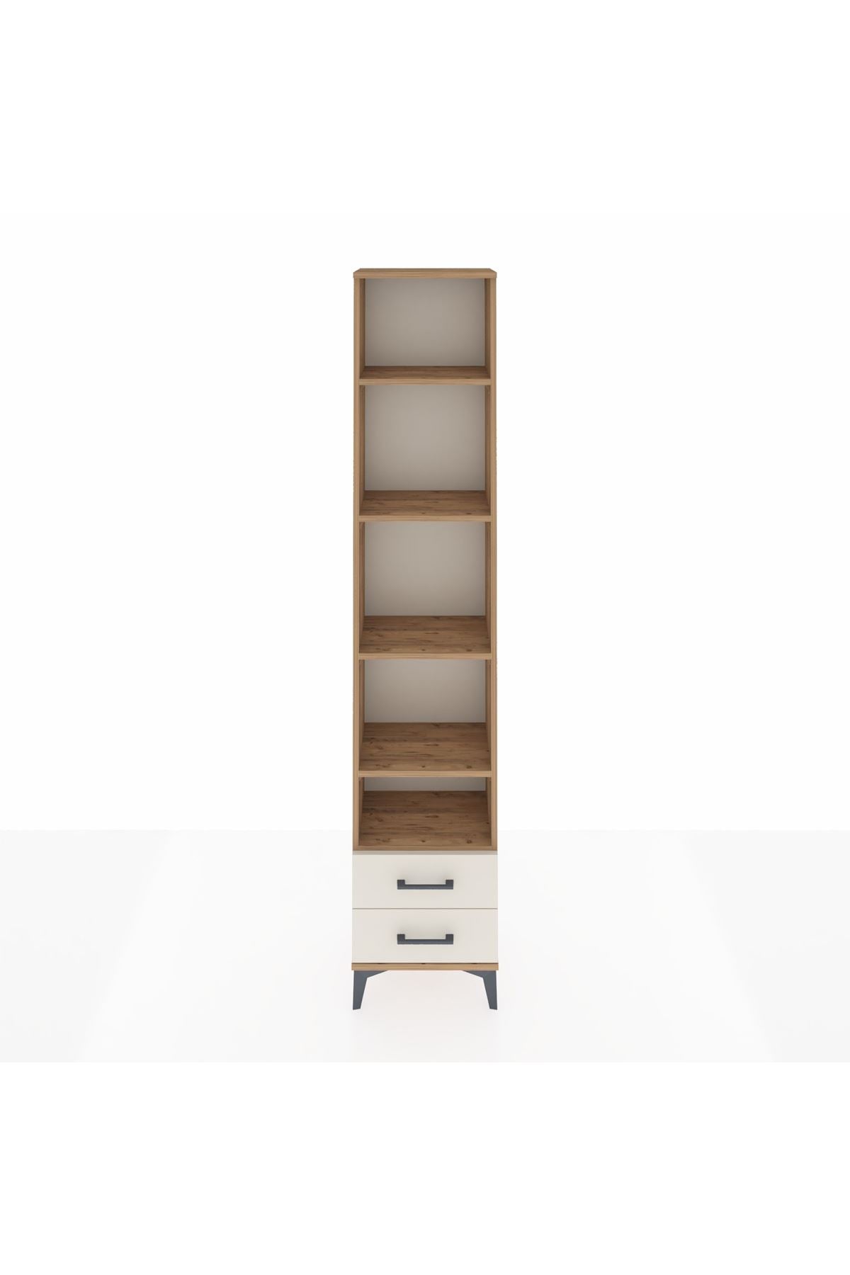 Arges Dolap 5 Raflı 2 Çekmeceli 44x30x221 Çam-Aytaşı