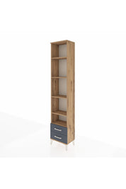 Arges Dolap 5 Raflı 2 Çekmeceli 44x30x221 Çam-Antrasit