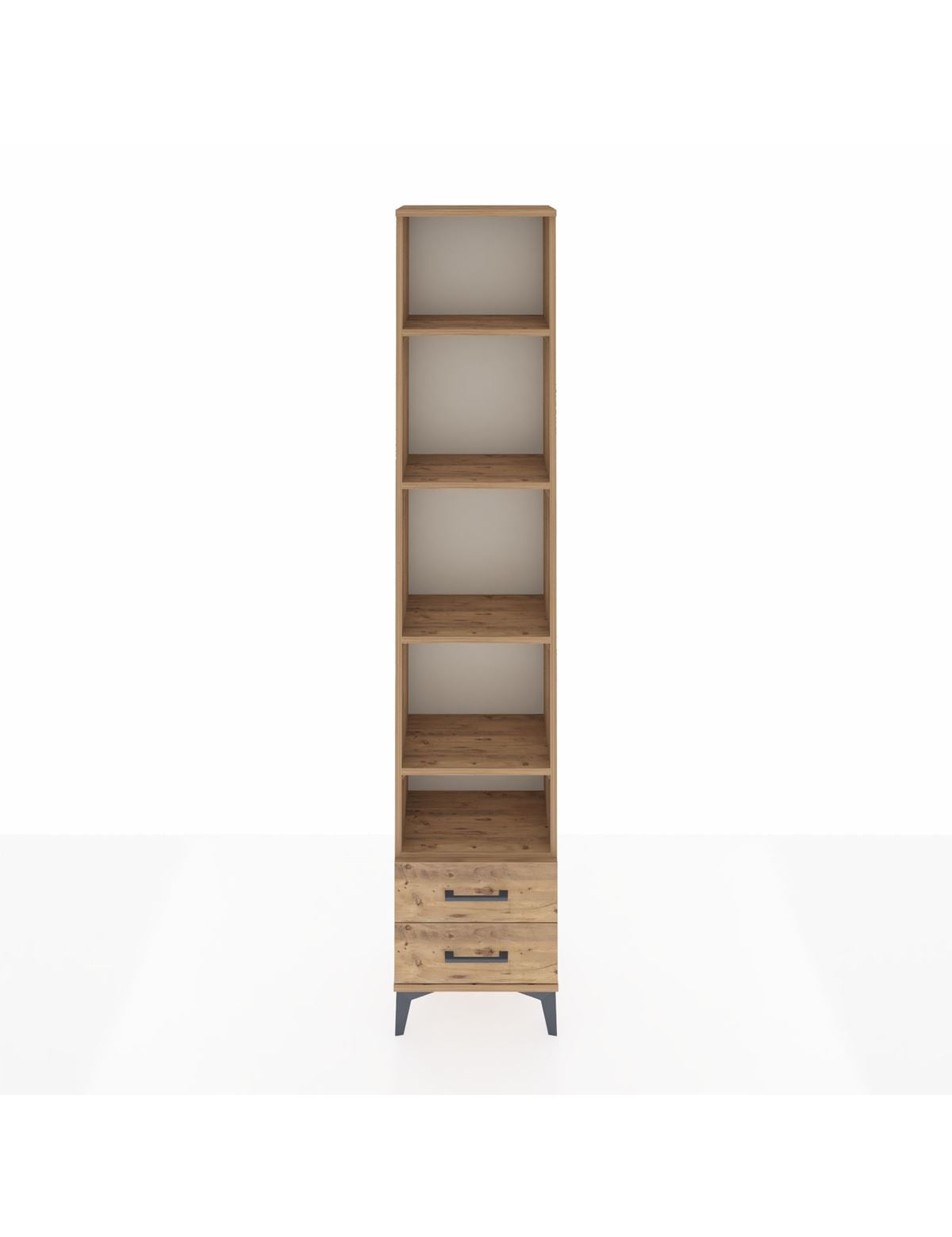 Arges Dolap 5 Raflı 2 Çekmeceli 44x30x221 Çam-Çam