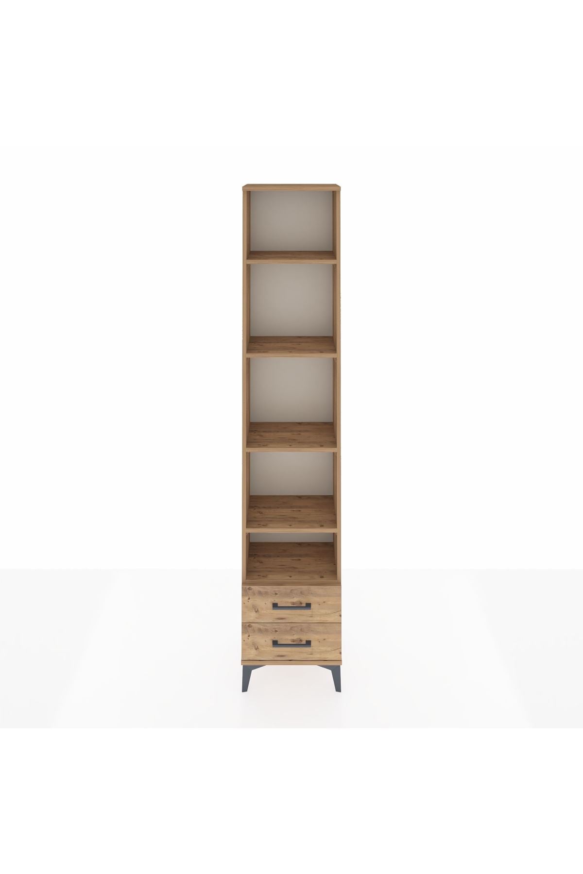 Arges Dolap 5 Raflı 2 Çekmeceli 44x30x221 Çam-Çam