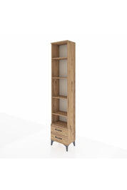 Arges Dolap 5 Raflı 2 Çekmeceli 44x30x221 Çam-Çam