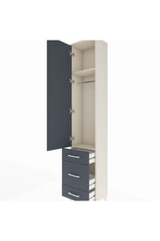 Arges Dolap 2 Raflı 3 Çekmeceli Tek Askılı 44x30x221 Aytaşı-Antrasit