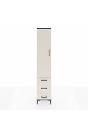 Arges Dolap 2 Raflı 3 Çekmeceli Tek Askılı 44x30x221 Antrasit-Aytaşı