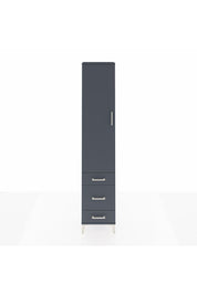 Arges Dolap 2 Raflı 3 Çekmeceli Tek Askılı 44x30x221 Antrasit-Antrasit