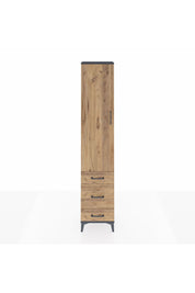 Arges Dolap 2 Raflı 3 Çekmeceli Tek Askılı 44x30x221 Antrasit-Çam