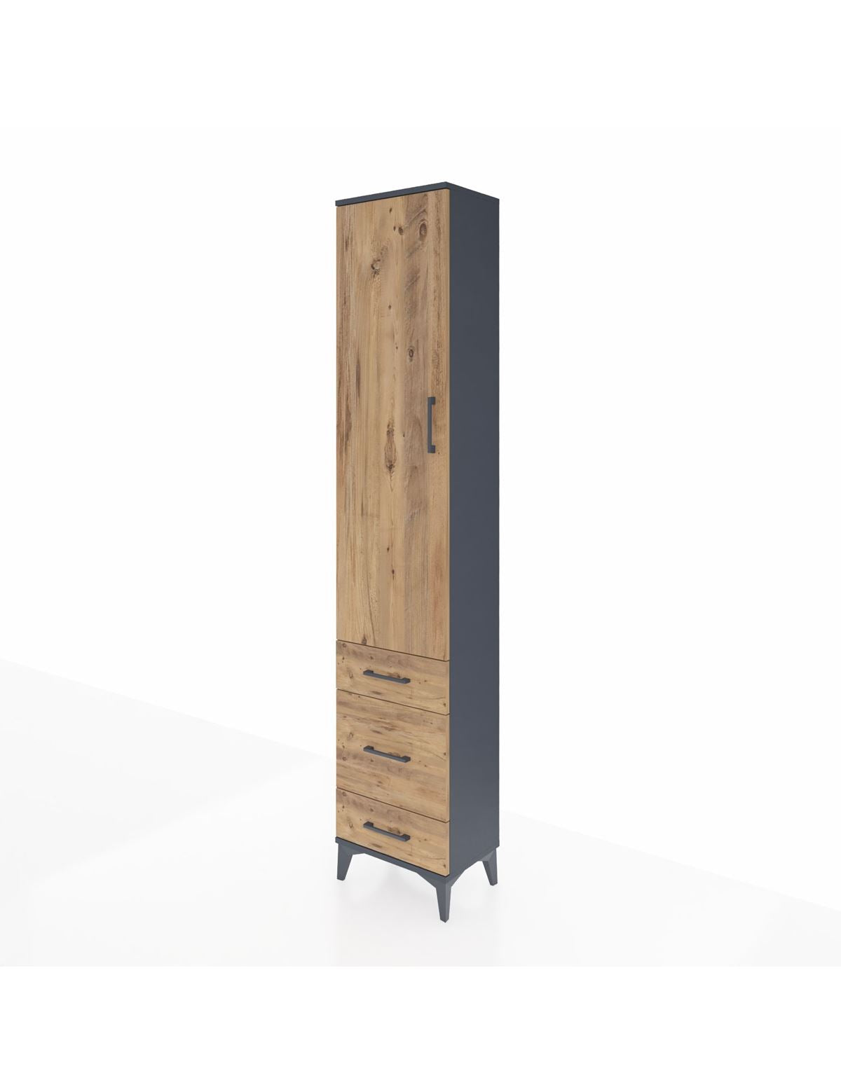 Arges Dolap 2 Raflı 3 Çekmeceli Tek Askılı 44x30x221 - S28M046V6A