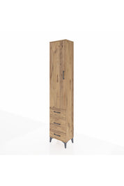 Arges Dolap 2 Raflı 3 Çekmeceli Tek Askılı 44x30x221 Çam-Çam