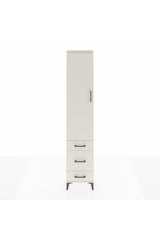 Arges Dolap 4 Raflı 3 Çekmeceli Tek Kapaklı 44x30x221