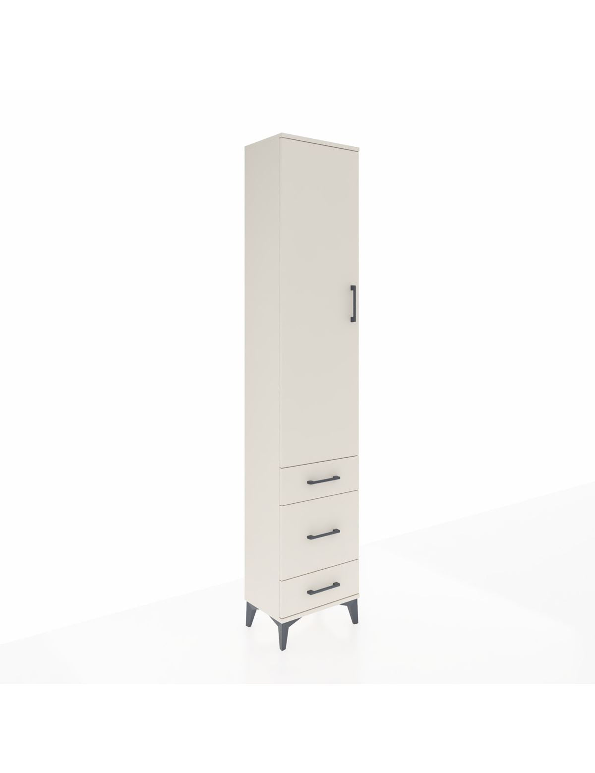 Arges Dolap 4 Raflı 3 Çekmeceli Tek Kapaklı 44x30x221 Aytaşı-Aytaşı