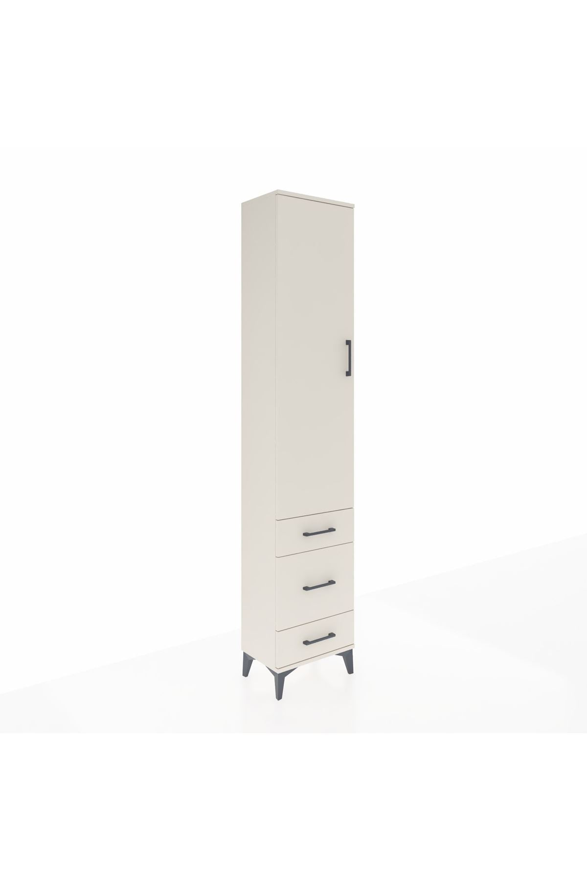 Arges Dolap 4 Raflı 3 Çekmeceli Tek Kapaklı 44x30x221 Aytaşı-Aytaşı