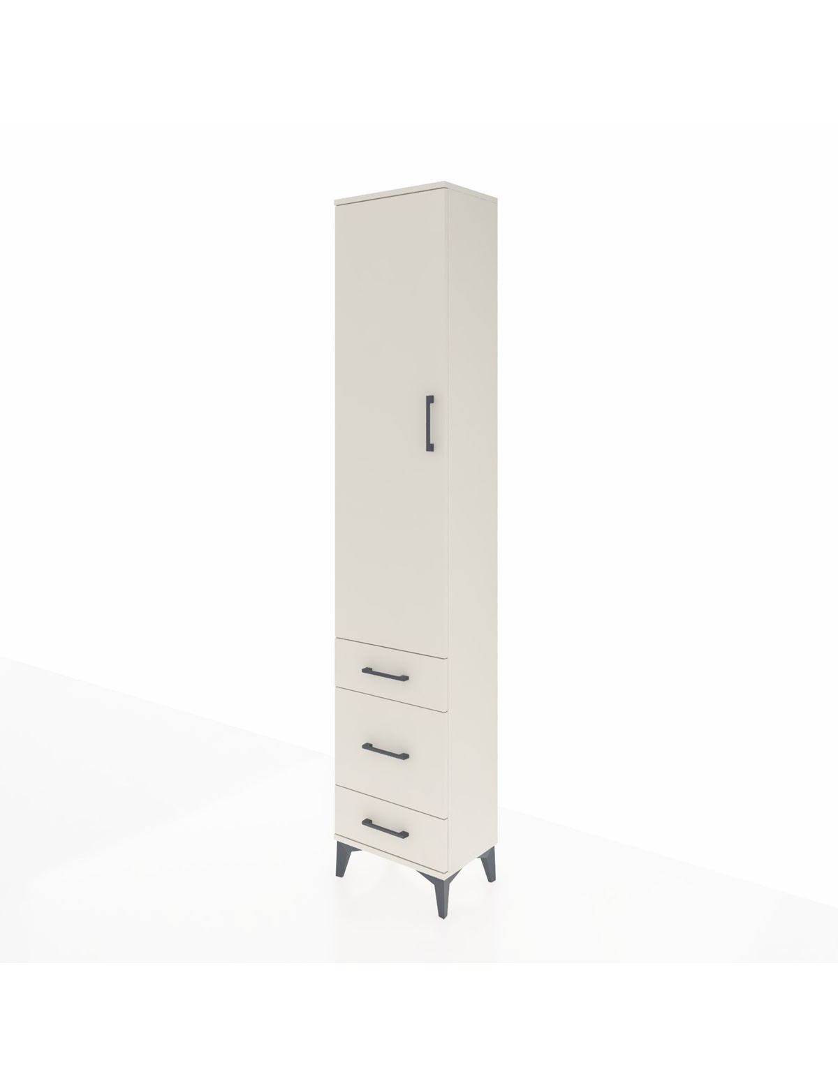 Arges Dolap 4 Raflı 3 Çekmeceli Tek Kapaklı 44x30x221 - S28M047V1A
