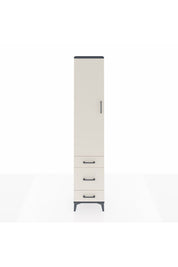 Arges Dolap 4 Raflı 3 Çekmeceli Tek Kapaklı 44x30x221 Antrasit-Aytaşı