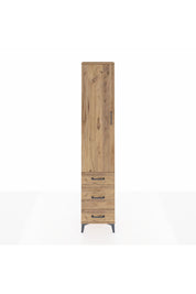 Arges Dolap 4 Raflı 3 Çekmeceli Tek Kapaklı 44x30x221 Çam-Çam