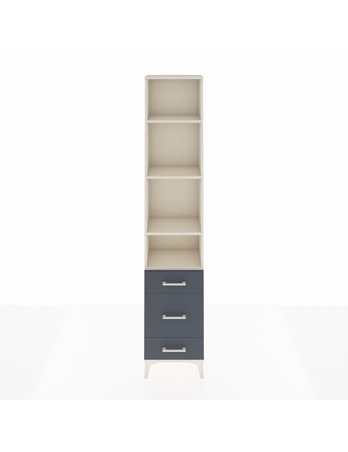 Arges Dolap 4 Raflı 3 Çekmeceli 44x30x221 Aytaşı-Antrasit