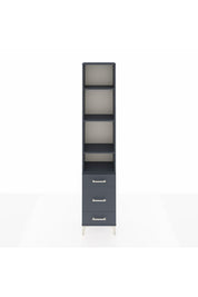 Arges Dolap 4 Raflı 3 Çekmeceli 44x30x221 Antrasit-Antrasit