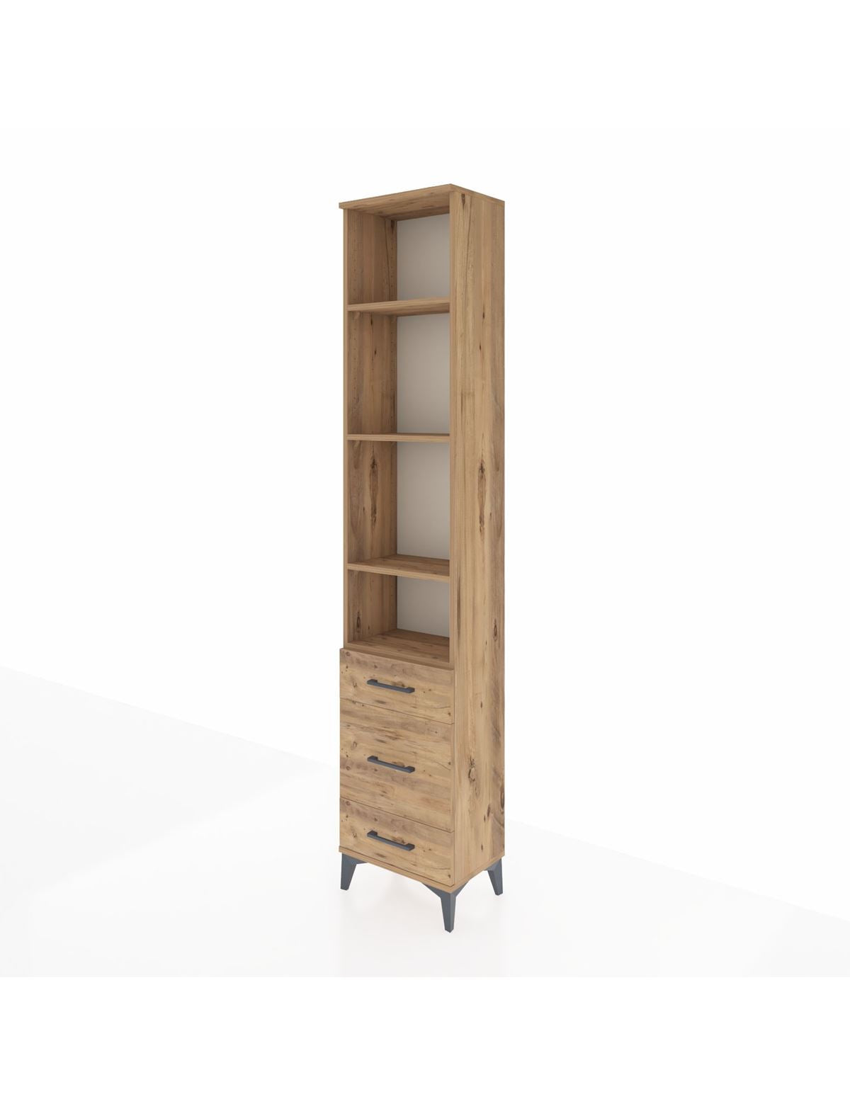 Arges Dolap 4 Raflı 3 Çekmeceli 44x30x221 - S28M048V9A