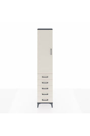 Arges Dolap 2 Raflı 5 Çekmeceli Tek Askılı 44x30x221 Antrasit-Aytaşı