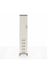 Arges Dolap 2 Raflı 5 Çekmeceli Tek Askılı 44x30x221