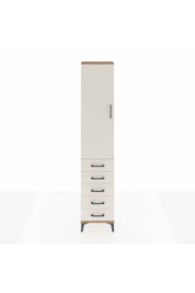 Arges Dolap 2 Raflı 5 Çekmeceli Tek Askılı 44x30x221 Çam-Aytaşı