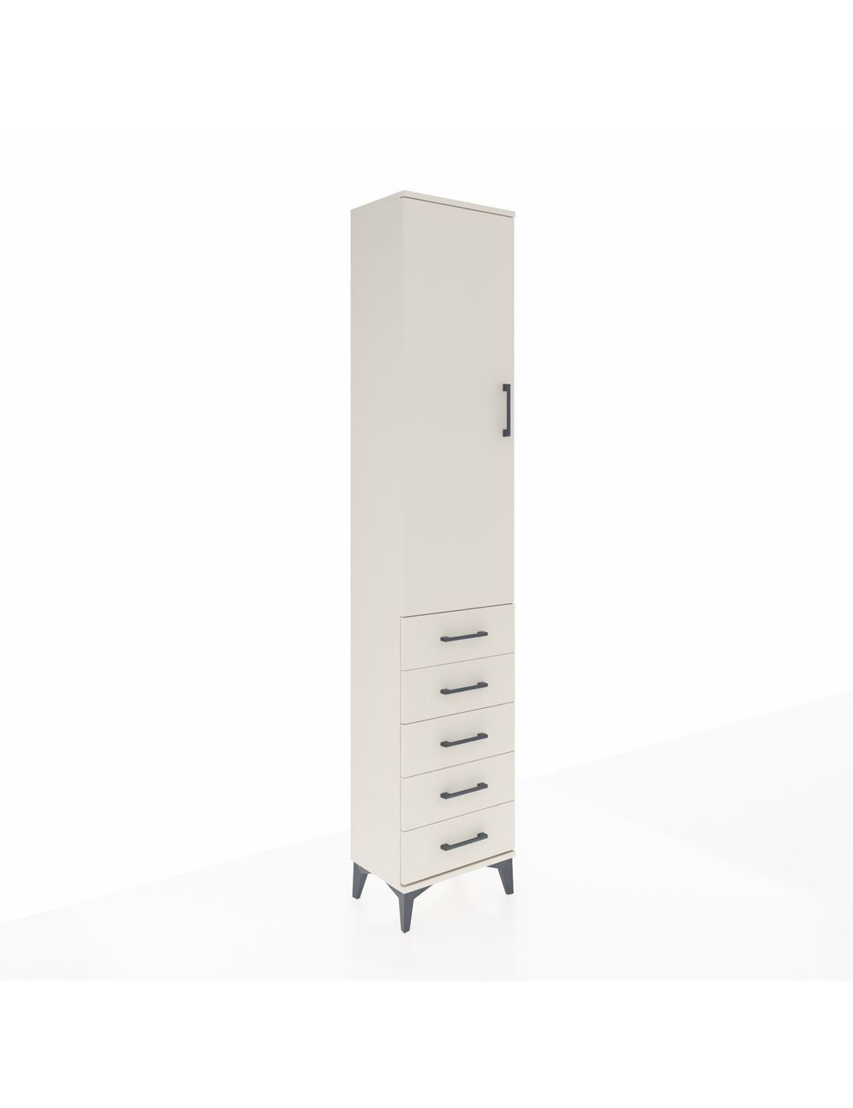 Arges Dolap 3 Raflı 5 Çekmeceli Tek Kapaklı 44x30x221 Aytaşı-Aytaşı