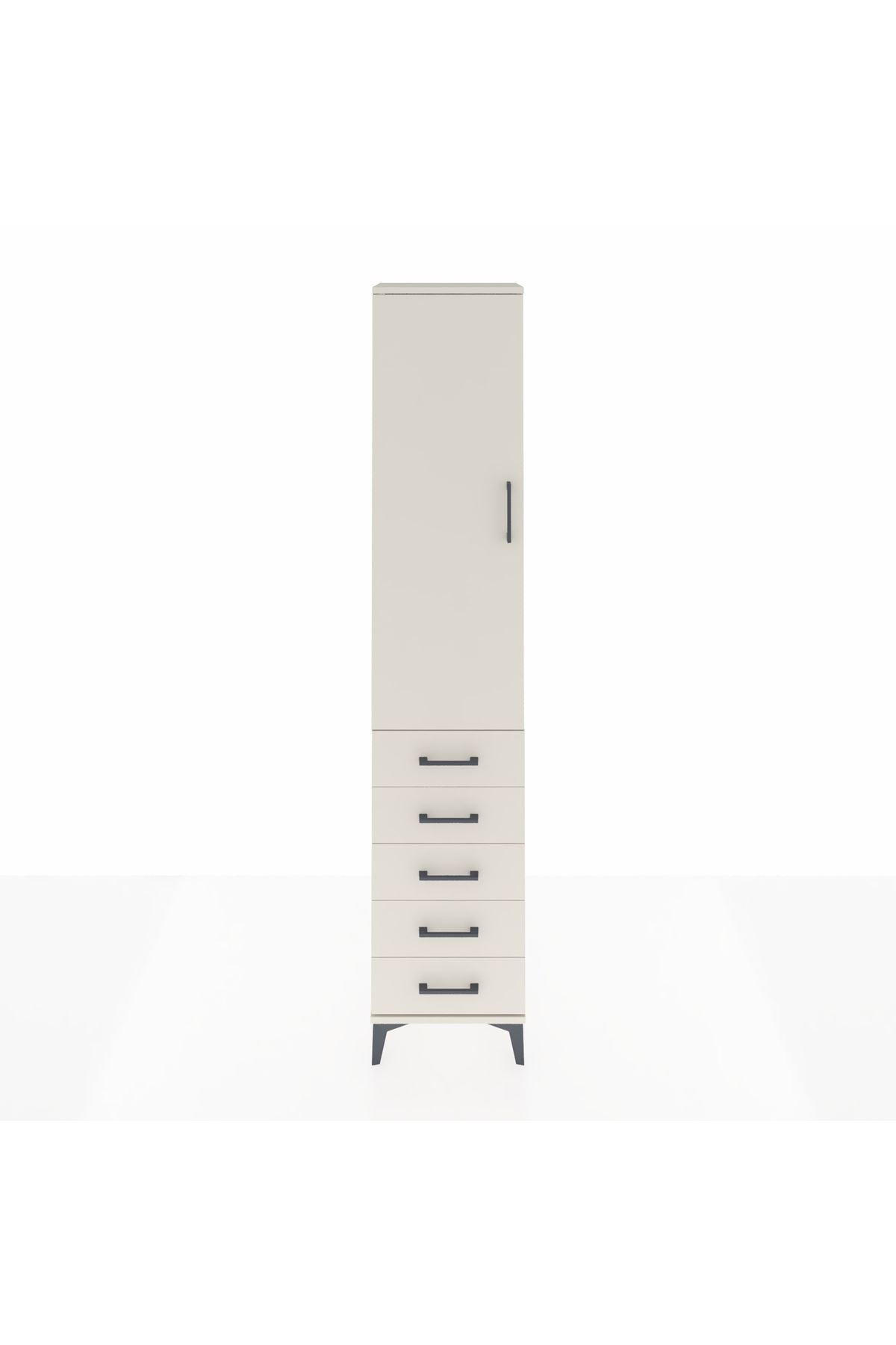 Arges Dolap 3 Raflı 5 Çekmeceli Tek Kapaklı 44x30x221 Aytaşı-Aytaşı