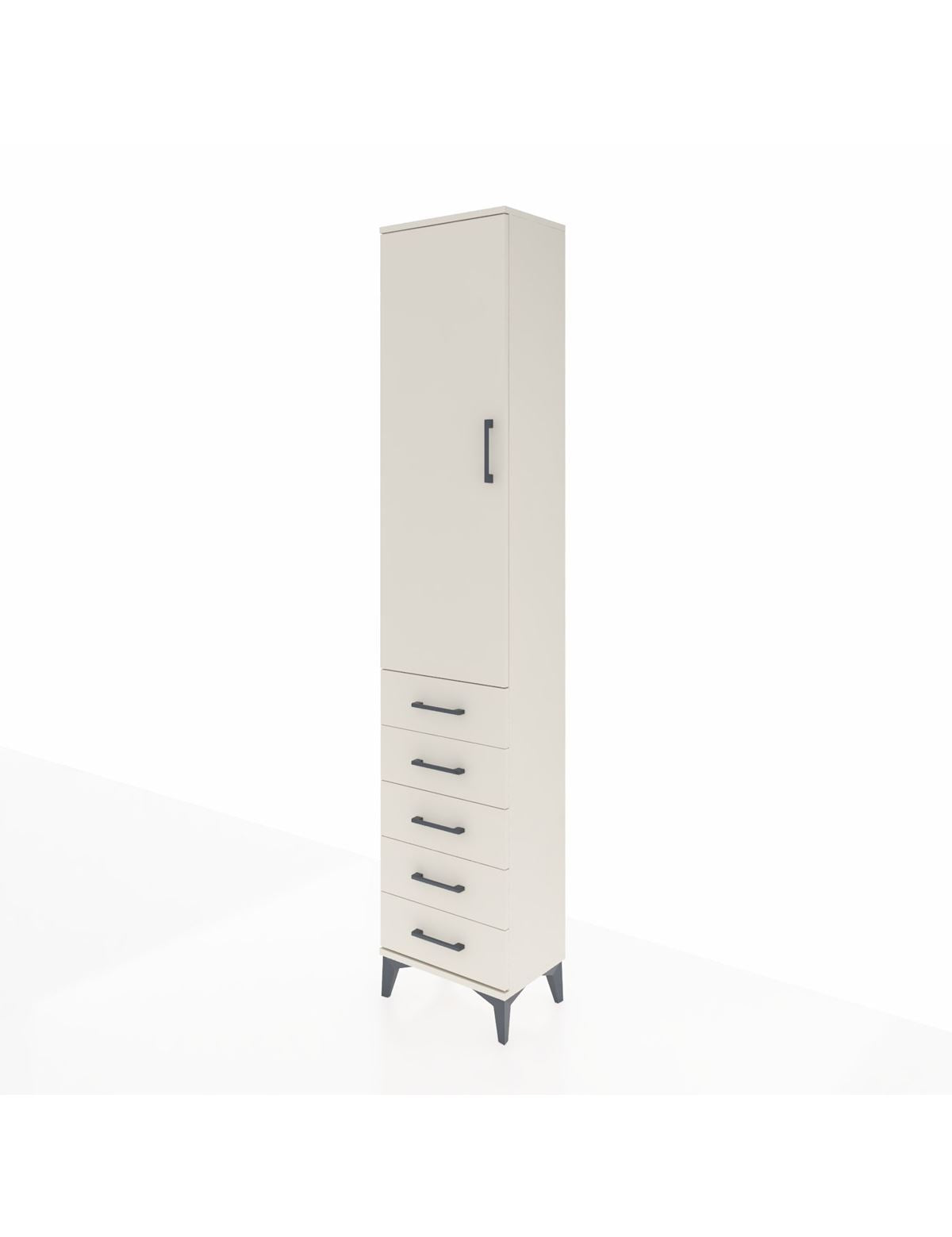 Arges Dolap 3 Raflı 5 Çekmeceli Tek Kapaklı 44x30x221 - S28M050V1A
