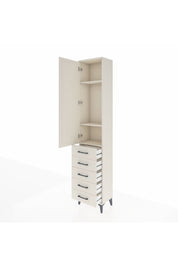 Arges Dolap 3 Raflı 5 Çekmeceli Tek Kapaklı 44x30x221 Aytaşı-Aytaşı