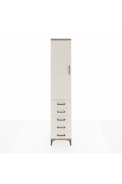 Arges Dolap 3 Raflı 5 Çekmeceli Tek Kapaklı 44x30x221 Çam-Aytaşı