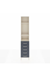 Arges Dolap 3 Raflı 5 Çekmeceli 44x30x221 Aytaşı-Antrasit