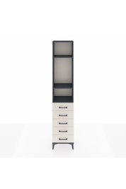 Arges Dolap 3 Raflı 5 Çekmeceli 44x30x221 Antrasit-Aytaşı